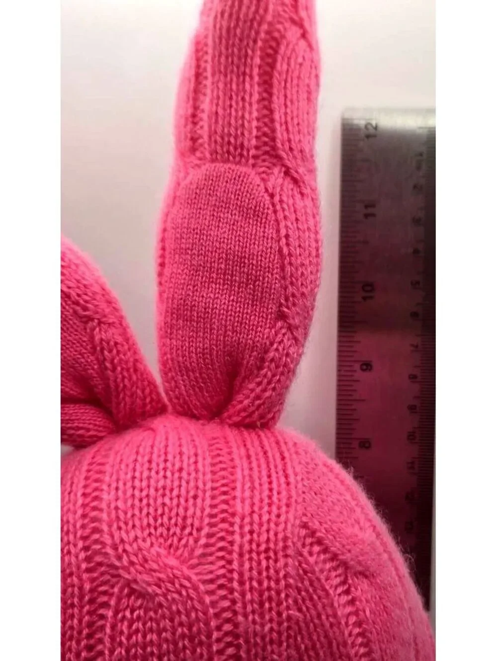 Ralph Lauren Pink Cashmere Cable Knit Bunny Rabbit Stuffed Plush Toy